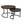 StarFurn Salontafel Otik - Rond Zwart Hout - Set van 2 - 70x70x45cm