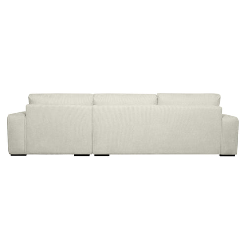 Furnhouse chaise longue bank rechts California - Crème wit - Stof - 105x305x85