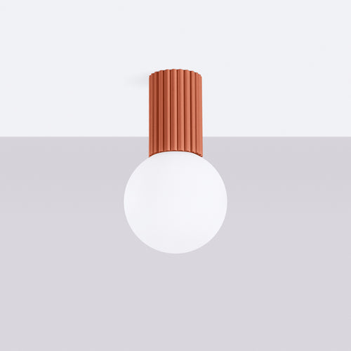 Sollux Lighting Plafondlamp HALO rode okra IP44 - 12x12x21cm