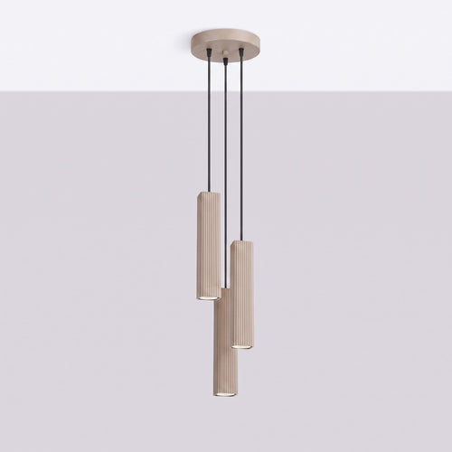 Sollux Lighting Hanglamp RAYO 3P taupe - 20x20x108cm