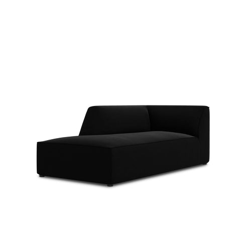 Cosmopolitan Design - Ligstoel links Siena flueel zwart - 181x93x69cm