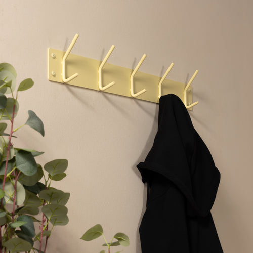 Spinder Design kapstok Fusion 5 - Butter Yellow - 5 haken - Exclusief voor vtwonen! - vtwonen shop