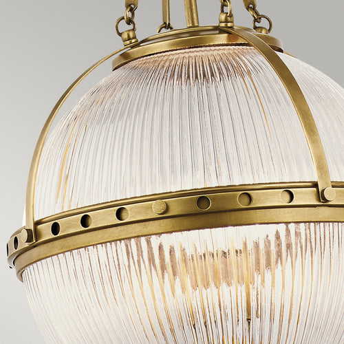 Elstead Aster - 3-lichts Globe plafondlamp messing, E14