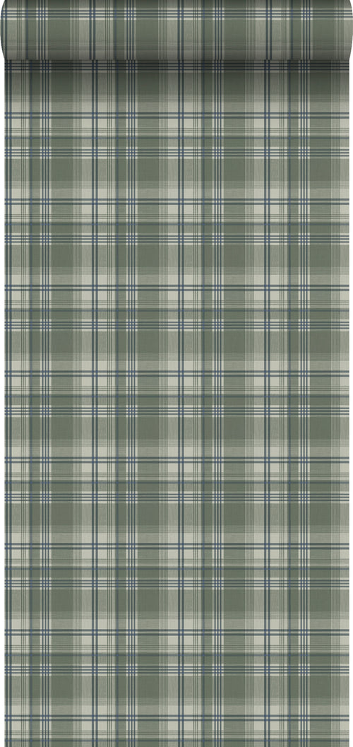 Sanders & Sanders behang ruiten donkergroen - 53 cm x 10.05 m - 640716