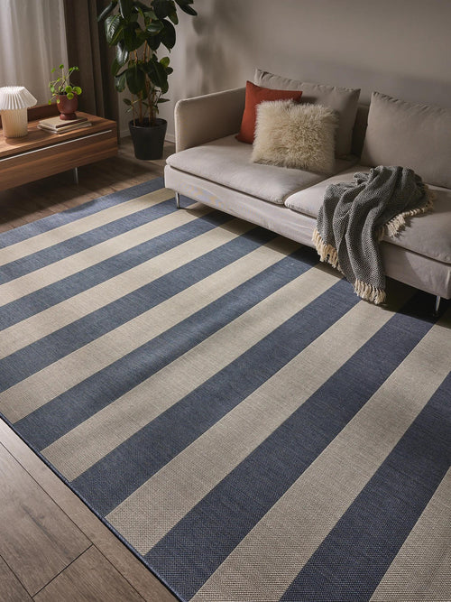 benuta binnen- en buitenkleed Metro - blauw - 120x170 cm