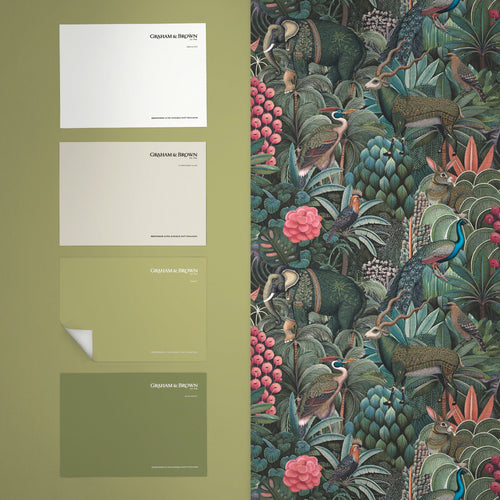 Graham & Brown Vliesbehang - Jungle Jamboree Green
