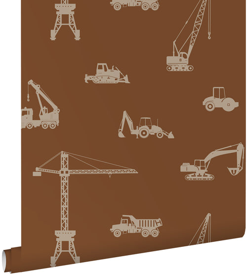 ESTAhome behang voertuigen terracotta - 53 cm x 10.05 m - 139972 - vtwonen shop