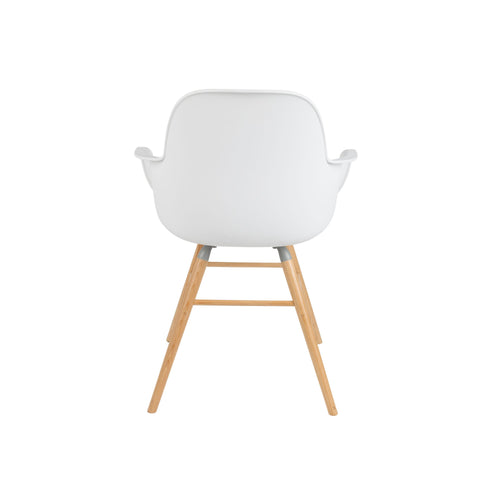 Zuiver Albert Kuip Eetkamerstoelen Armleuning Wit - Set van 2
