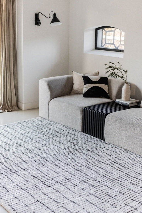 Interieur05 Vloerkleed Rectangle Creme wit/Zwart - 200 x 290 cm - vtwonen shop