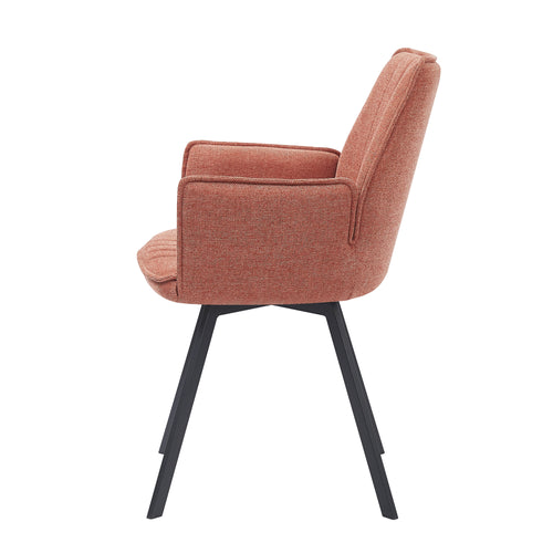 Livingfurn eetkamerstoel Louise Blush - stof - 1 stuk - vtwonen shop