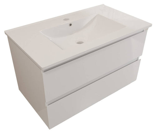 LOMAZOO badkamermeubel Marenza - zwevend - glanzend wit - 80 cm