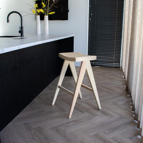 Giga Meubel Barkruk Jules - Rotan/Rubberhout - Naturel - Set van 2 - vtwonen shop