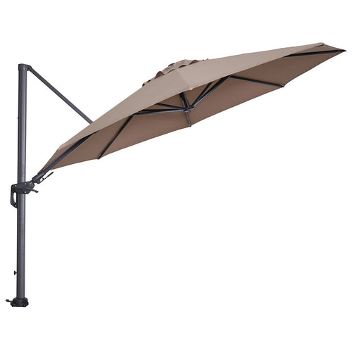 Hawaii parasol - Ø350 cm - carbon black - taupe - vtwonen shop