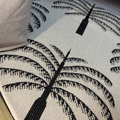 Rond buitenkleed Oase zwart/wit - Interieur05 - 200 x 200 cm - vtwonen shop