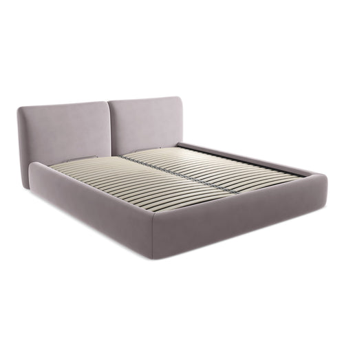 LaMiaSofa Bed met opbergruimte Milano - velours - lavendel - 200x228x82