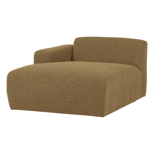 WOOOD chaise longue bank links Mojo Base - Bouclé - Geelbruin - 74x112x162