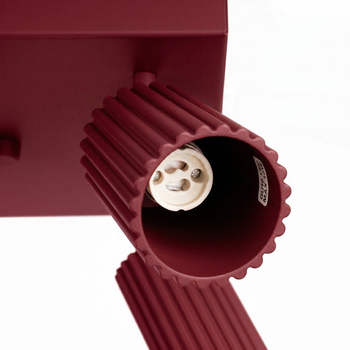 Sollux Lighting Plafondlamp KARBON 4 bordeaux - 25x25x16,5cm