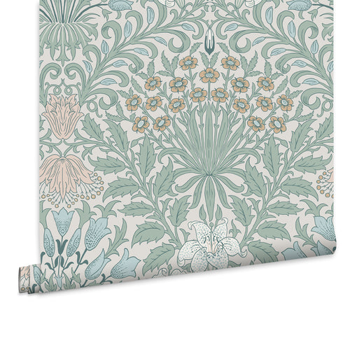 William Morris at Home Vliesbehang - Garden Cottage Blues