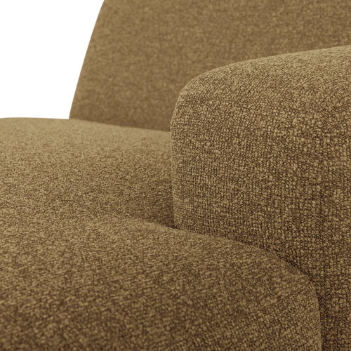 WOOOD chaise longue bank rechts Mojo Base - Bouclé - Geelbruin - 74x112x162