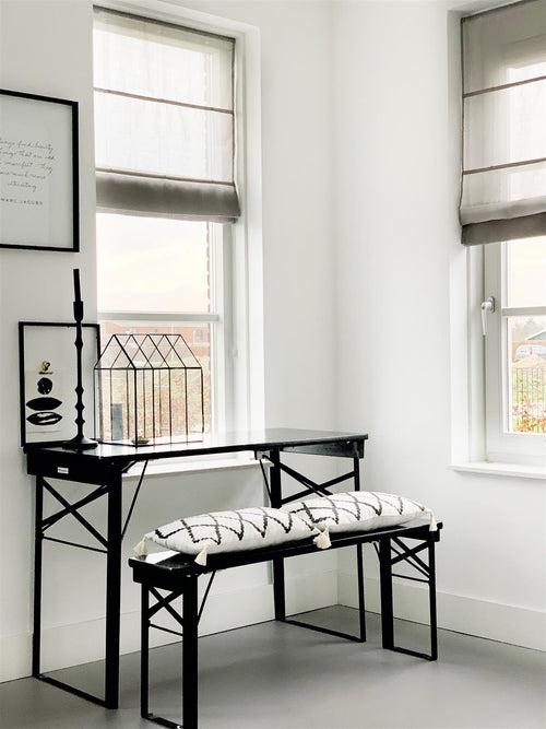 MaximaVida inklapbare bierset Berlijn 120 cm zwart - FSC hout