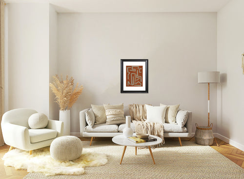 Catchii poster Geometric Lines Orange - meerkleurig - 297x210 cm
