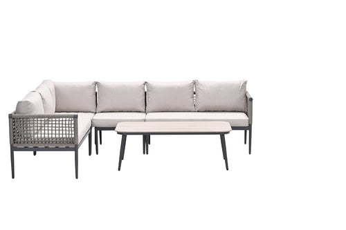 Garden Impressions Teramon loungeset 6-persoons met taupe rope