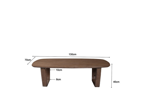 Livingfurn salontafel Cortez - 130cm - bruin - vtwonen shop