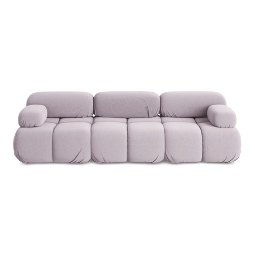 LaMiaSofa 3-zits bank Sanremo - velours - lavendel - 285x96x70
