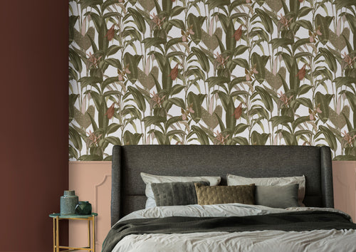 LOOKS by Wolfgang Joop Vliesbehang - Tropische Bl�tter - Wei� - 10mx53cm - vtwonen shop