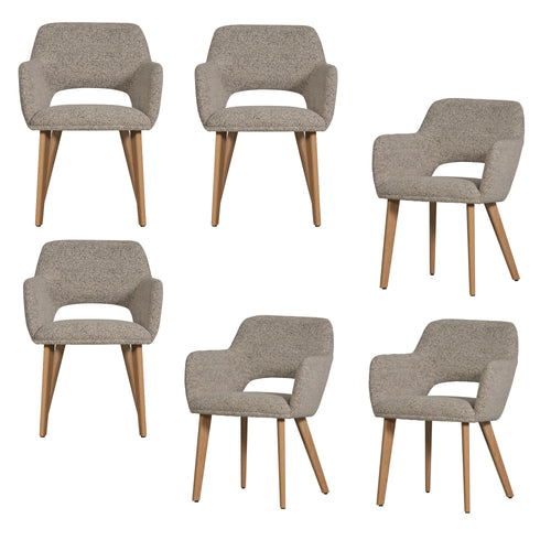 WOOOD eetkamerstoelen Murat Houten Naturel Poot - Naturel - Set van 6 - vtwonen shop