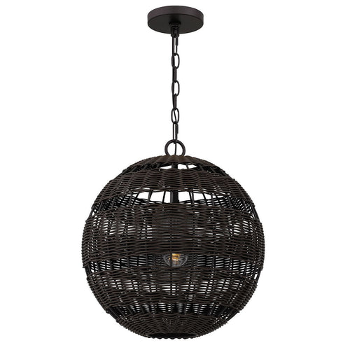 Kugelförmige Pendelleuchte, Deckenleuchte, modern, Western-Stil, Bronze, IP44, 1 x E27