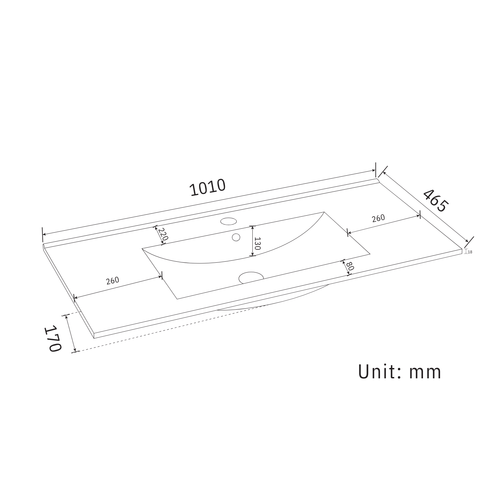 LOMAZOO badmeubelset Verona - met hoge kast & witte wastafel - warm eiken - 100 cm