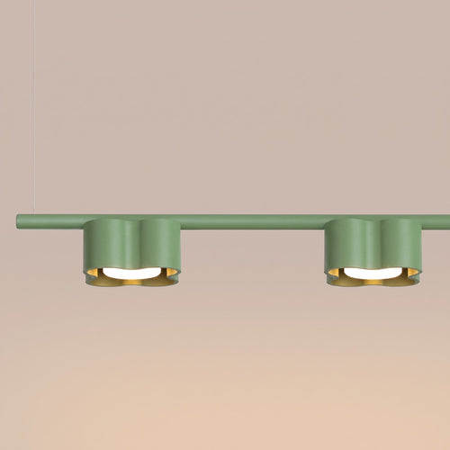 Sollux Lighting Kroonluchter OVIO 4 saliegroen Gx53 - 122x12x208cm