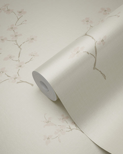 Origin Wallcoverings behang bloesemtak beige en roze - 53 cm x 10,05 m - 346545 - vtwonen shop