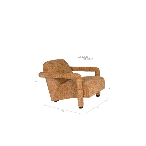 Dutchbone  Kent Fauteuil Oker geel - vtwonen shop