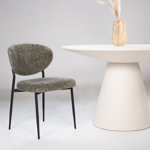 Giga Meubel Eetkamerstoel Vajèn - Stof - Groen - Set van 2 - vtwonen shop