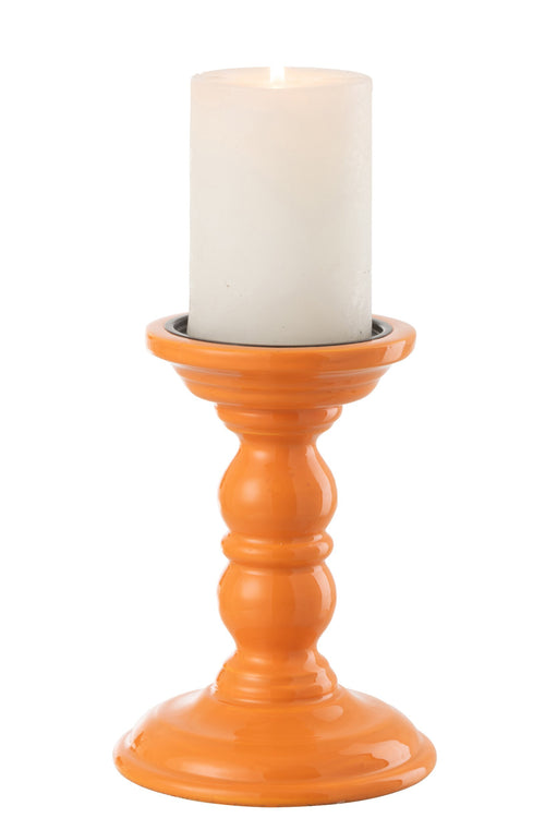 J-Line kandelaar Halter - hout - oranje