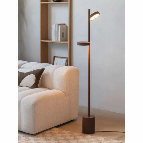 GOOD&MOJO vloerlamp Okinawa - bruin - Ø40cm