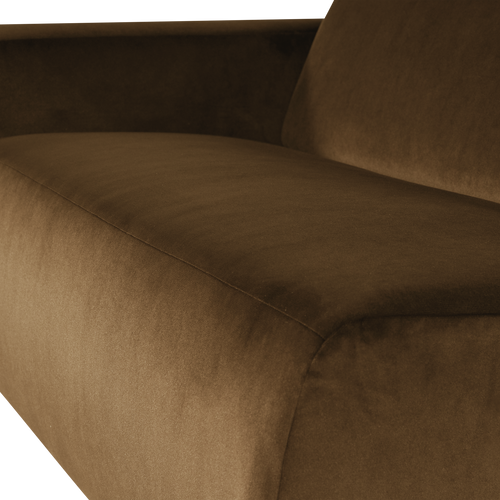 WOOOD 1,5-zits bank arm links Mojo Base - Velvet - Honinggeel - 74x145x97