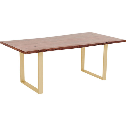 Kare Design Eettafel Harmony 200x100cm walnoot goud - vtwonen shop