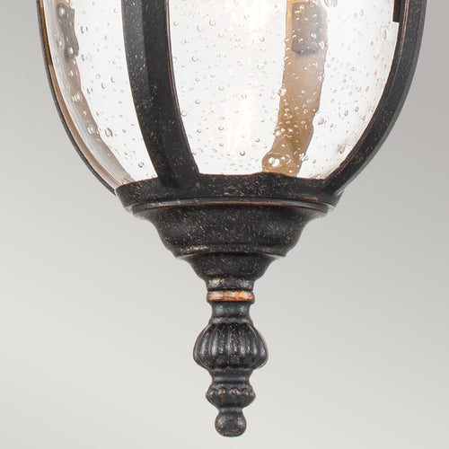 Elstead Cleveland Hanglamp voor buiten Verweerd brons, IP44