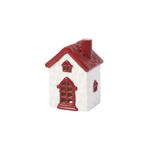 Sia Deco Kerstchalet - Rood En Wit Aardewerk - H12 - vtwonen shop