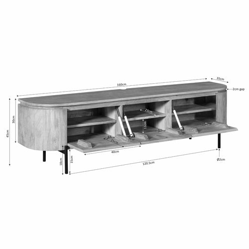 Starfurn - Tv meubel Excellent - Taupe - 35x160x45 cm