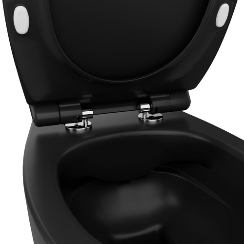 Isvea Wc Toilet Badkamer Hangend Zwart Inclusief Softclose Toiletbril - vtwonen shop