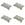 Madison sierkussen Napels - groen - 30x50x10cm - set van 4