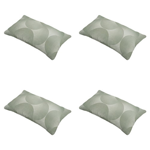 Madison sierkussen Napels - groen - 30x50x10cm - set van 4