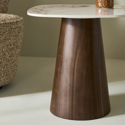 Signature - ALESSANDRA Tafel - Bruin - 58x50x50 cm
