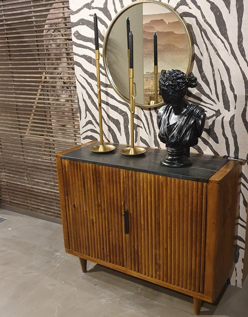 FurniLux Kandelaar Wick goud small - 16x16x50 cm - vtwonen shop