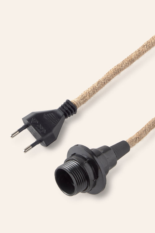 Calma House Jutekabel met E14-lampfitting en CE-stekker Cable - Naturel - E14 250