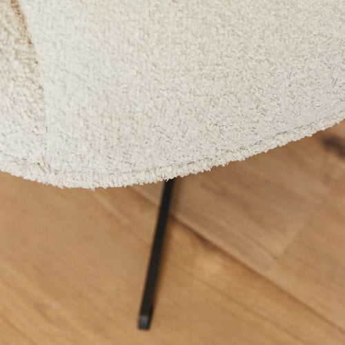 StarFurn Fauteuil Mila - Off-White Stof - Draaibaar - 79x80x81cm